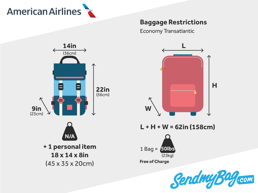 American international sales carry on size